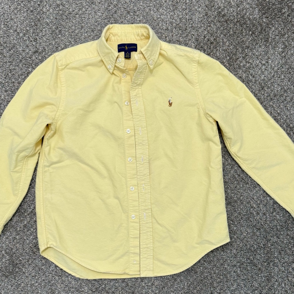 Ralph Lauren Kids Light Yellow Button Down Shirt